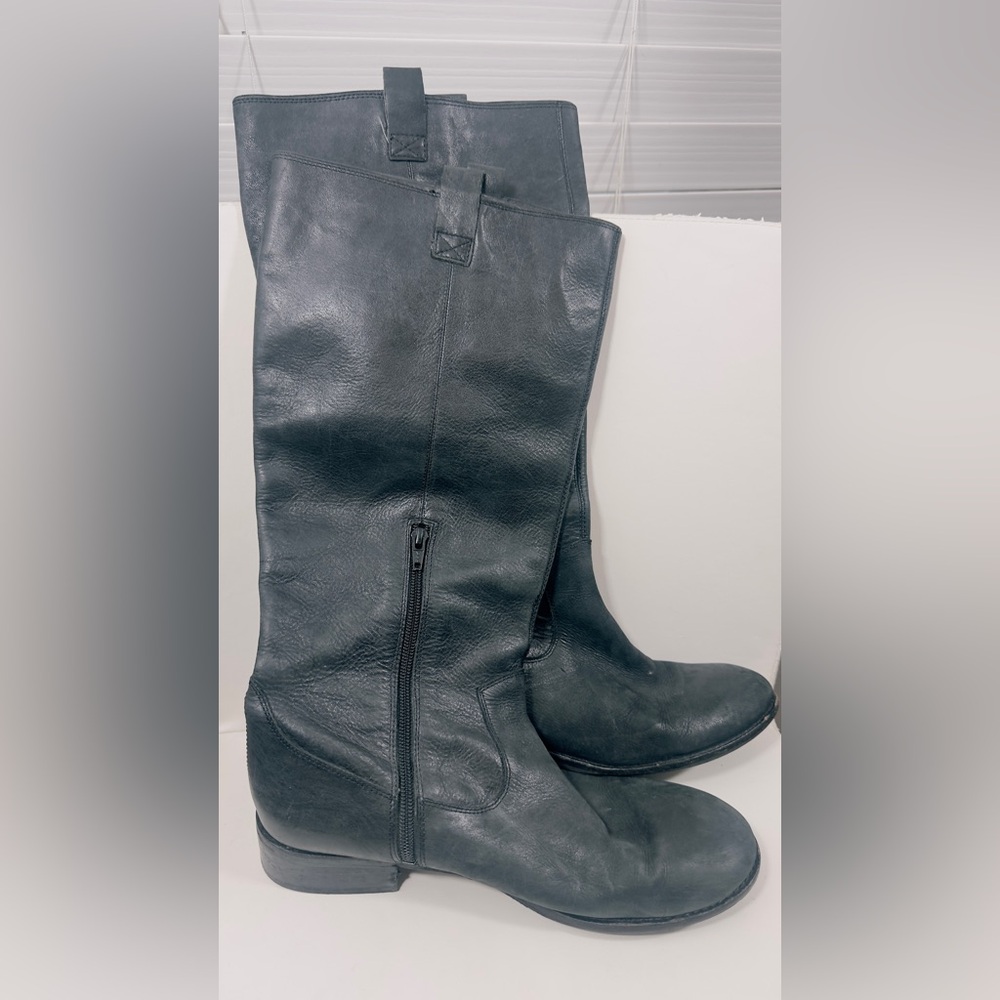 Jessica Simpson Black Leather Knee-High Boots sz 11